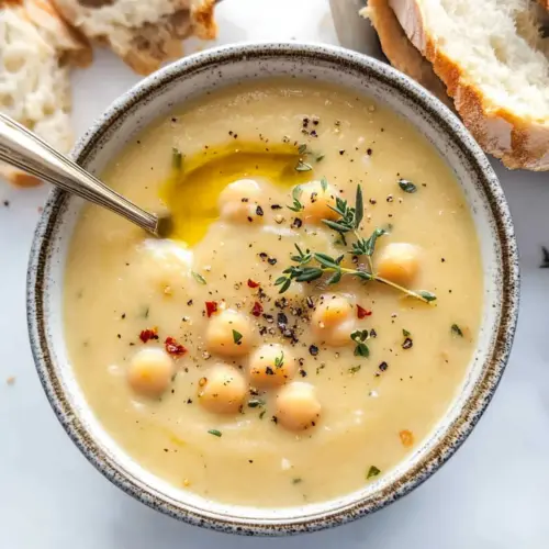 Vegan Garlic Chickpea Soup