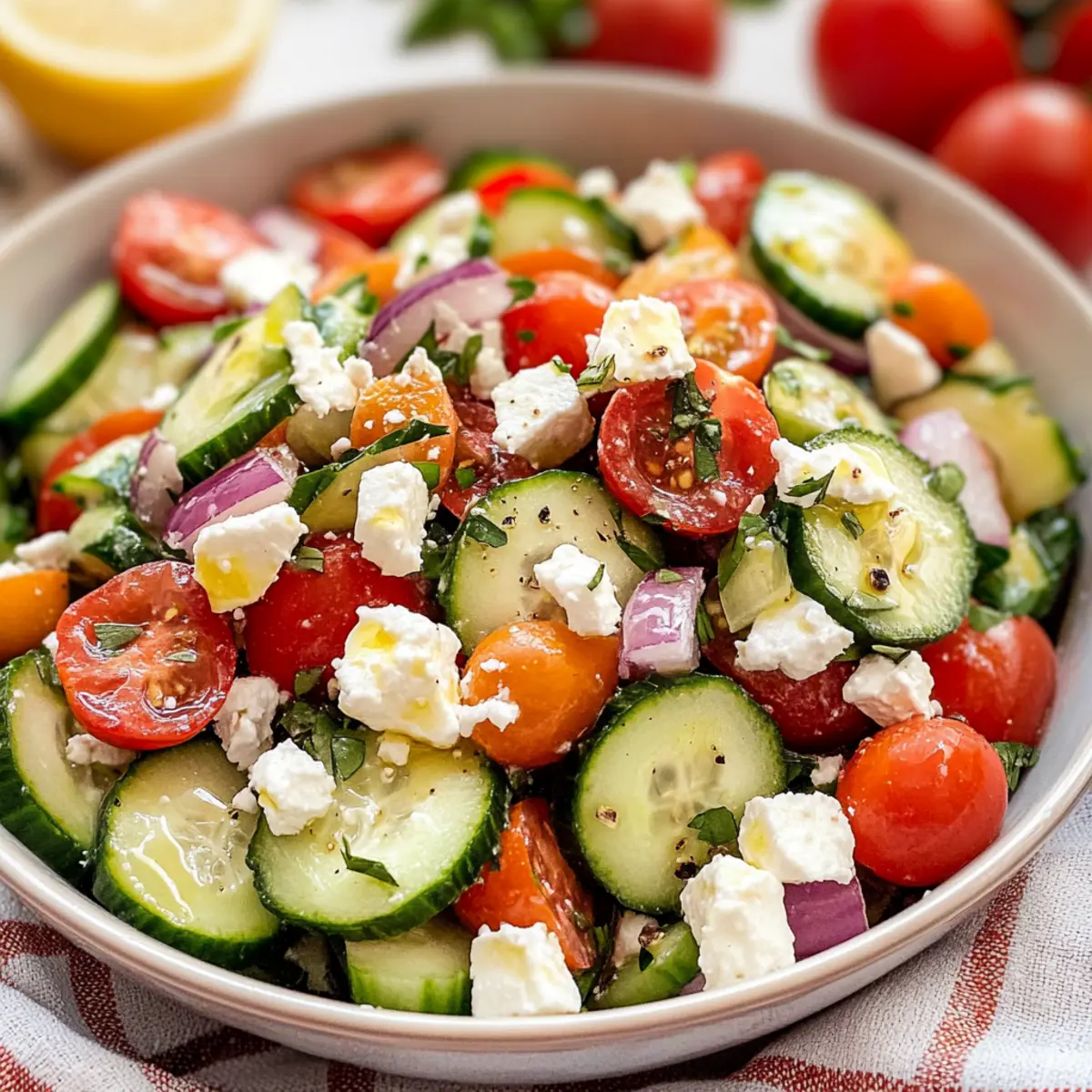 Cucumber Tomato and Feta Salad