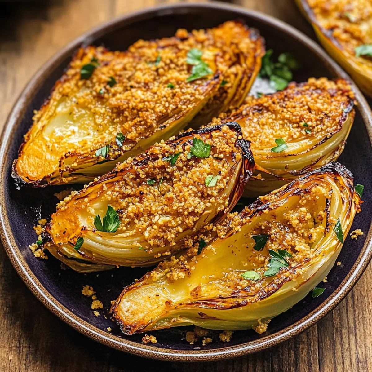 Miso Butter Roasted Cabbage