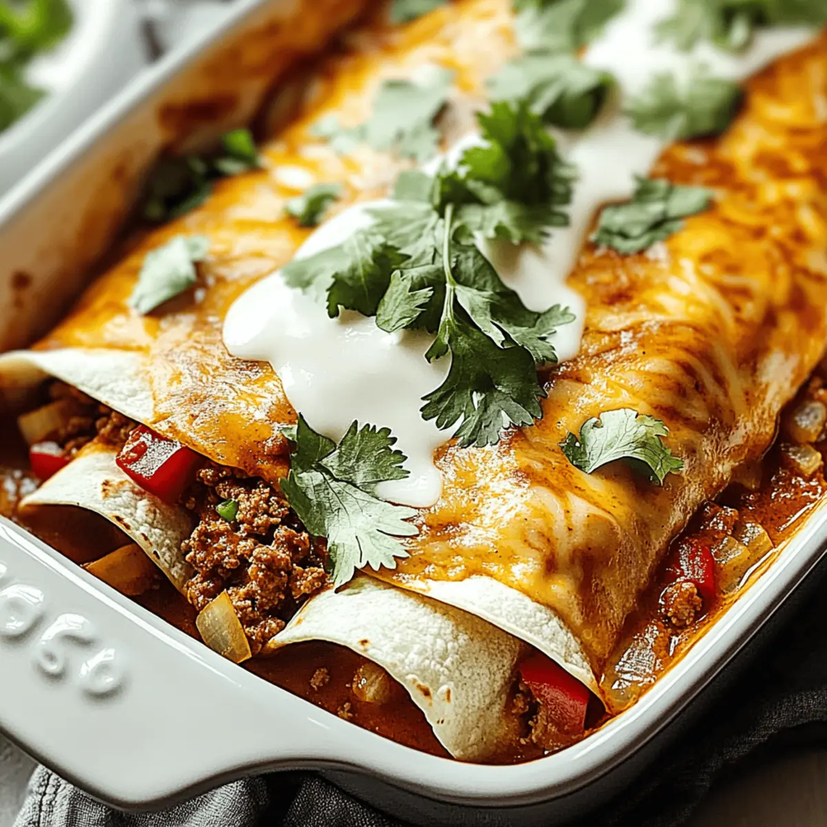 Easy Ground Beef Enchiladas