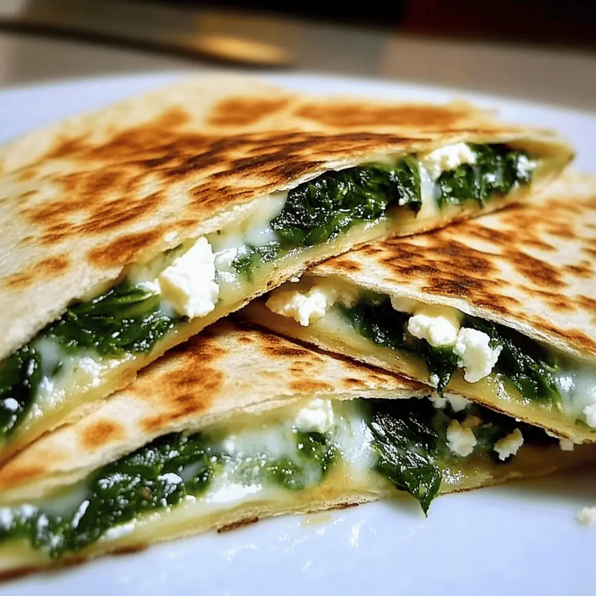 Spinach and Feta Quesadillas