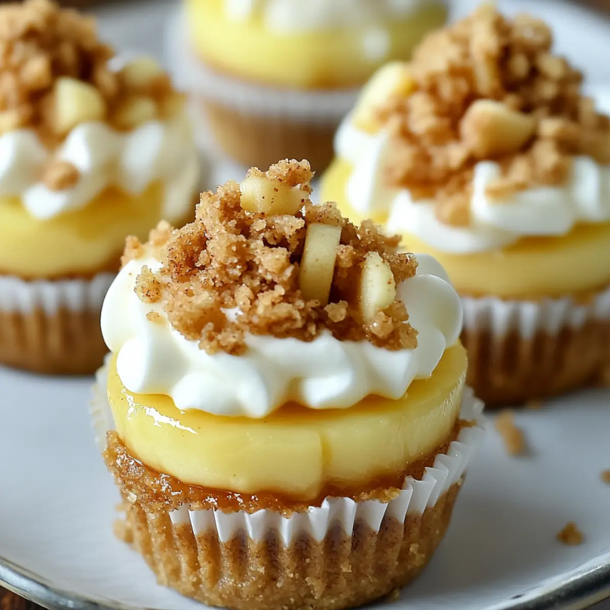 Apple Crisp Mini Cheesecakes