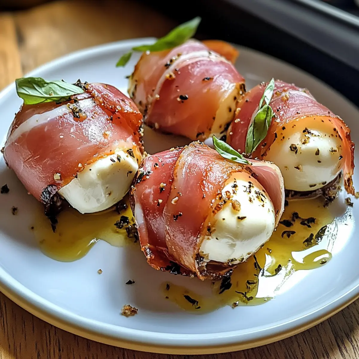 Prosciutto Wrapped Mozzarella Bites