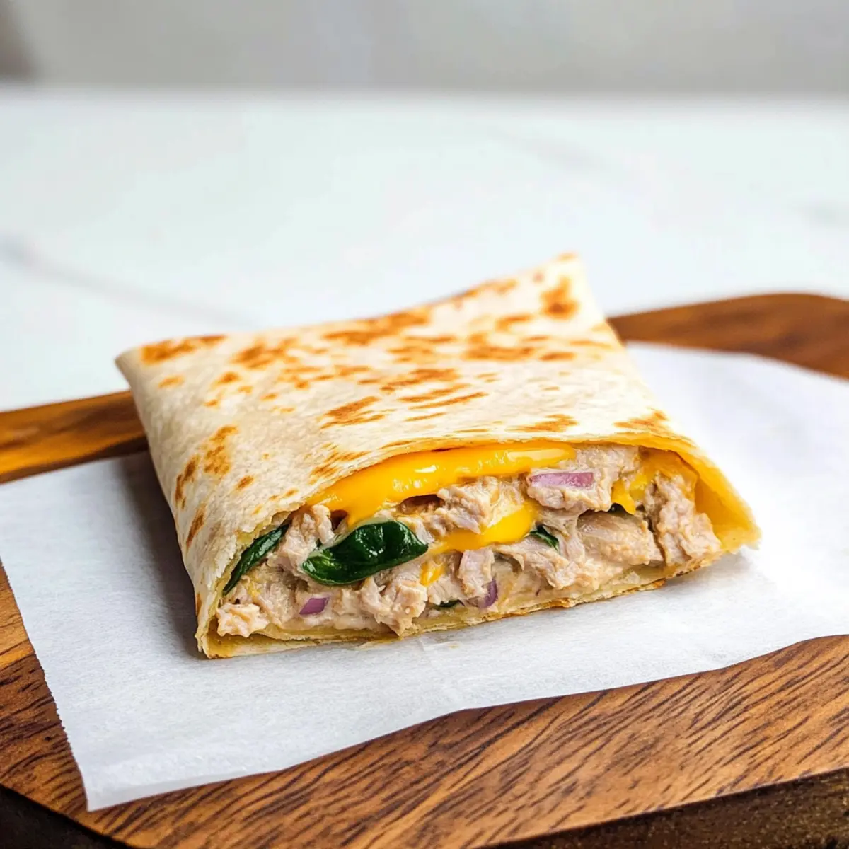 Healthy Tuna Melt Wrap