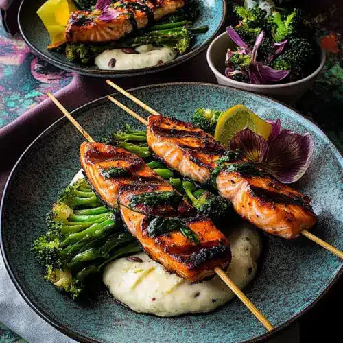 Skewered Salmon Steaks