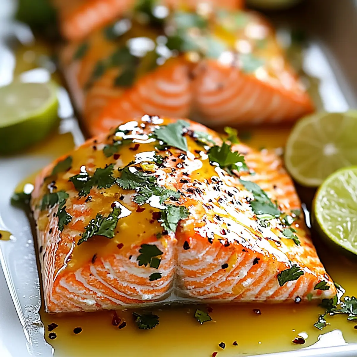 Honey-Lime Garlic Butter Baked Salmon