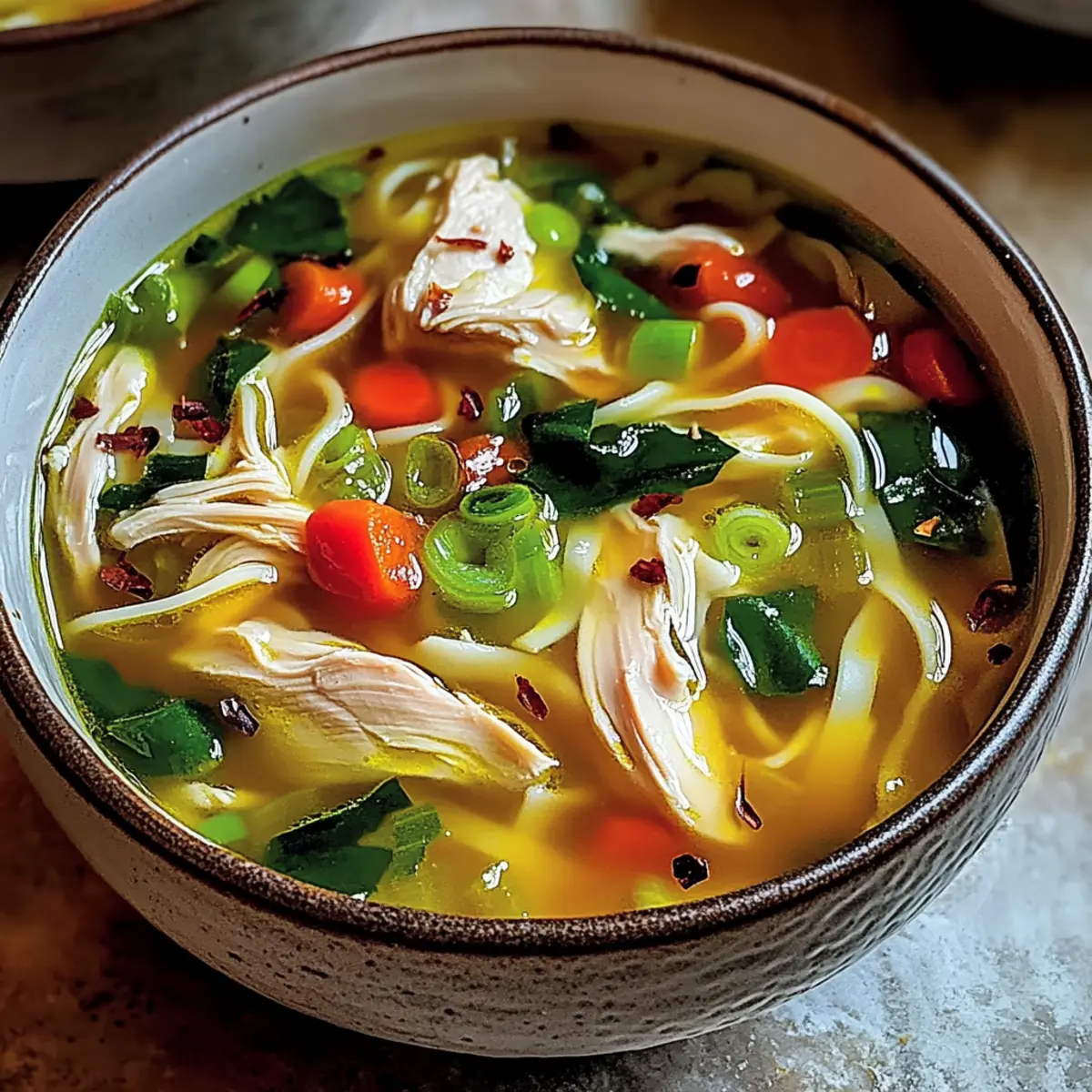 Ginger Garlic Chicken Noodle Soup