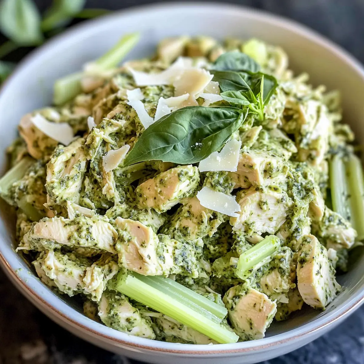 Easy Pesto Chicken Salad