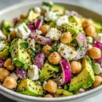 Chickpea Feta Avocado Salad