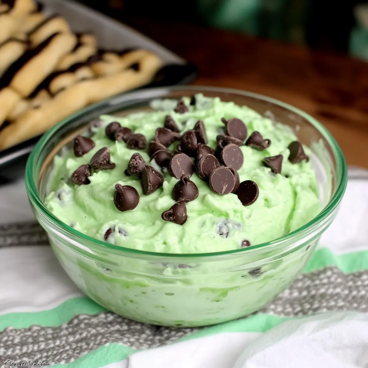 Mint Chocolate Cream Cheese Dip