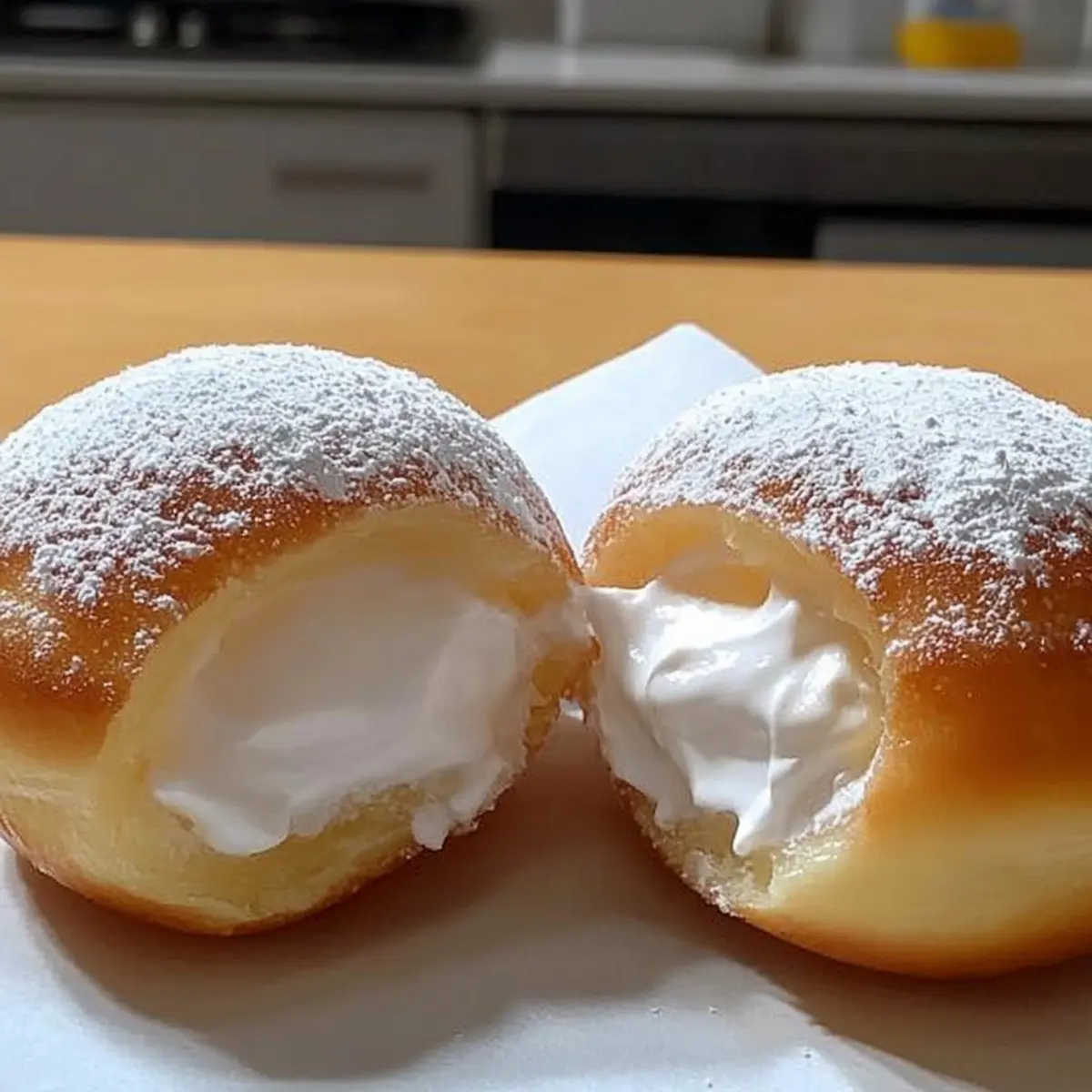Fluffy Korean Milk Cream Donut