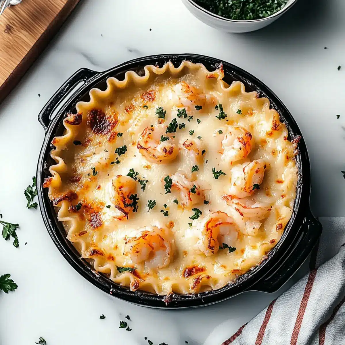 Seafood Lasagna with Lobster and Shrimp