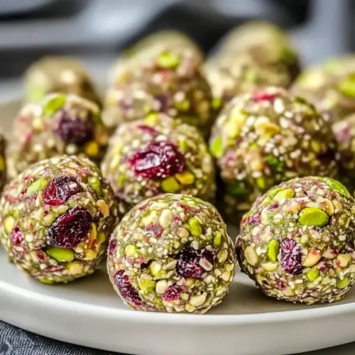 Cranberry Pistachio Protein Bites
