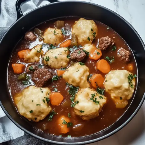 Tasty Beef Stew and Dumplings