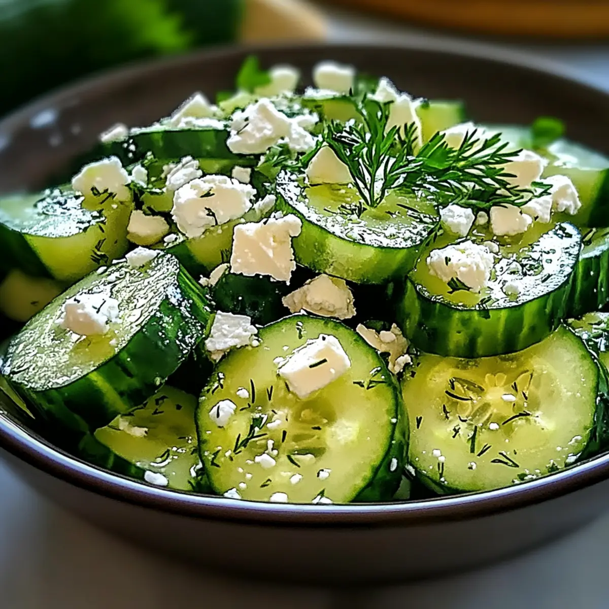 Cucumber feta salad