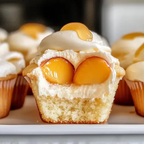 Honey Peach Cream Cheese Cupcakes