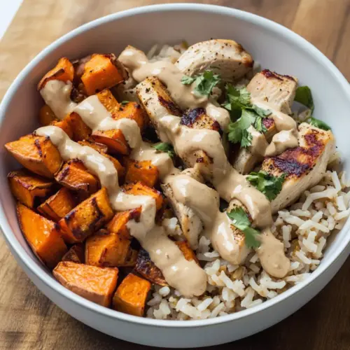Chicken and Sweet Potato Rice Bowl