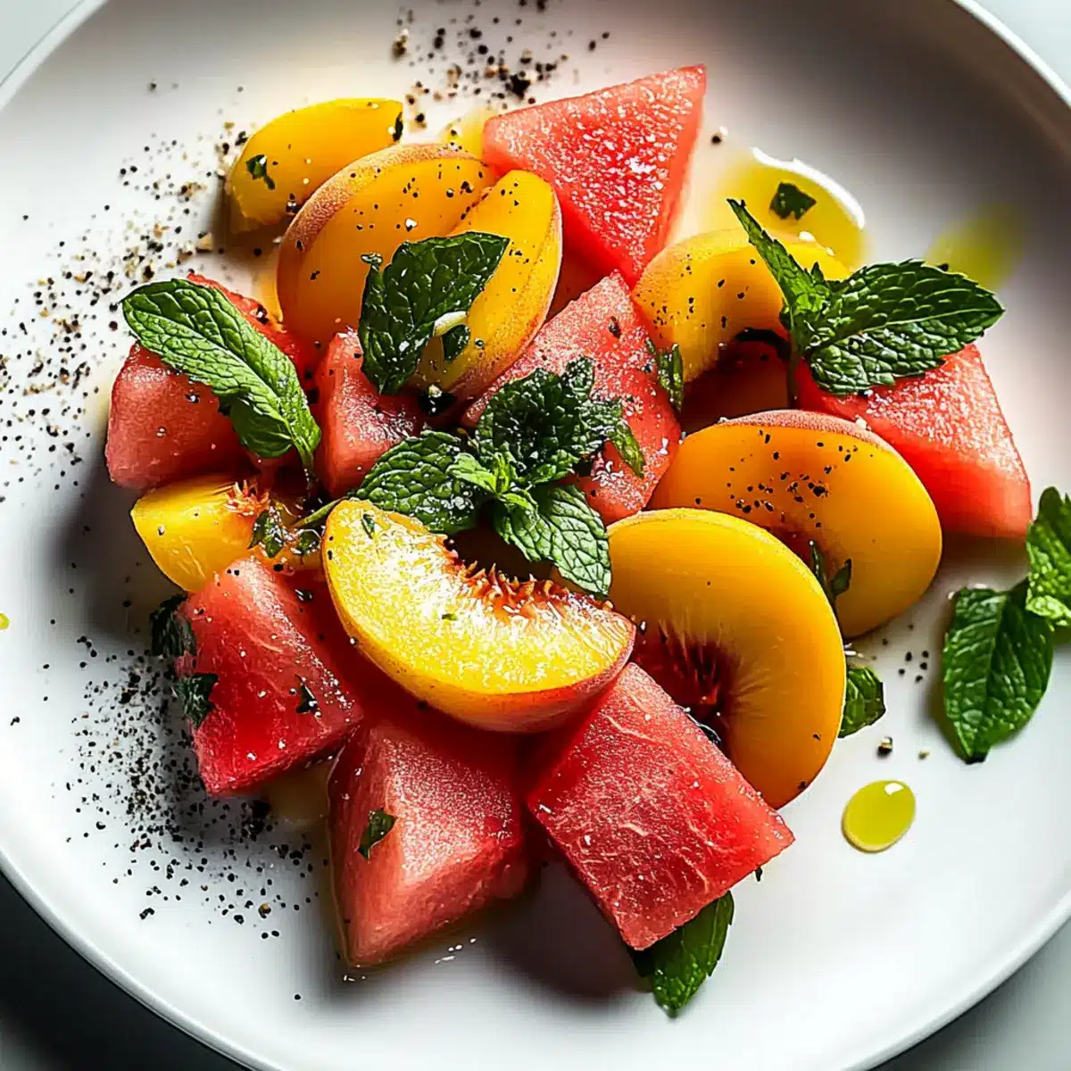 Peach Watermelon Salad