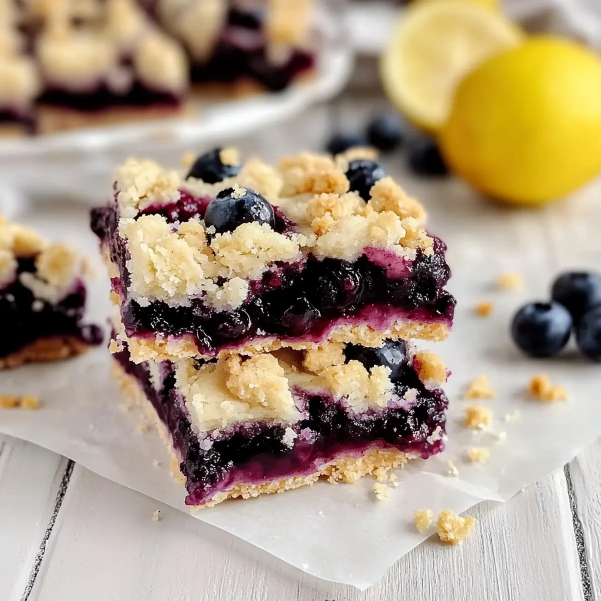 Gluten-Free Lemon Blueberry Bars