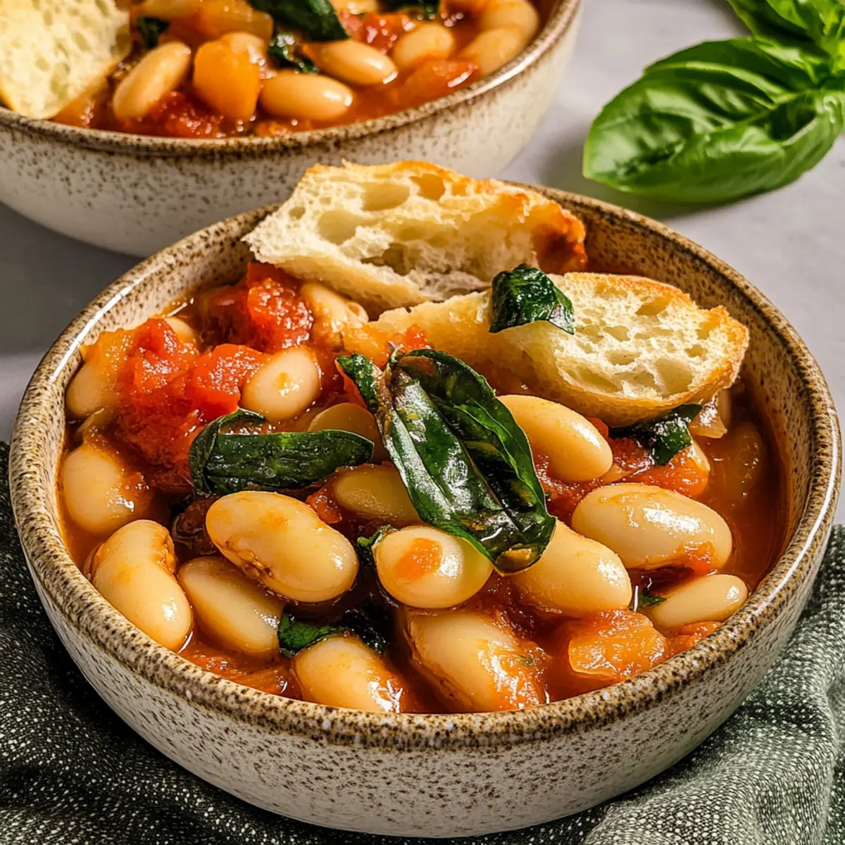 Burst Tomato Basil Butter Beans