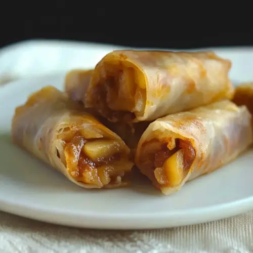 Baked Apple Pie Rice Paper Rolls