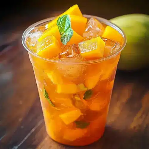 Homemade Mango Iced Tea