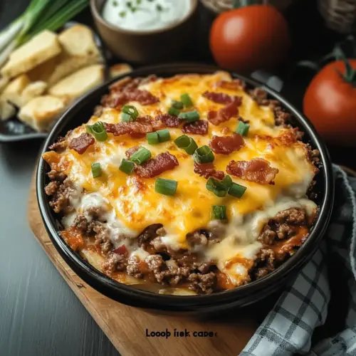 Low-Carb Bacon Cheeseburger Casserole