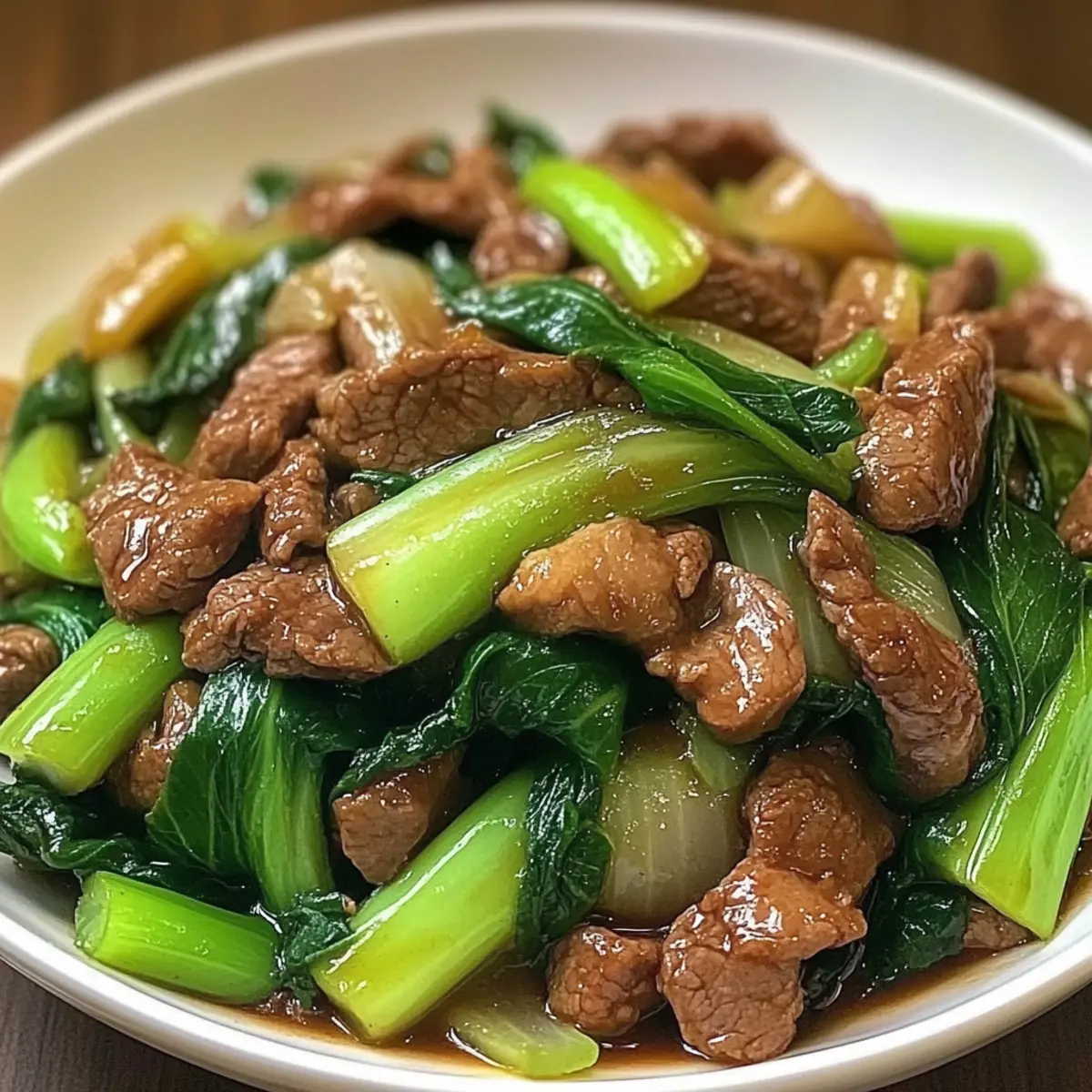 Bok Choy Stir-Fried Beef Dish