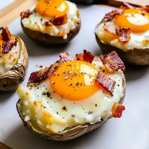 Twice Baked Loaded Breakfast Potatoes