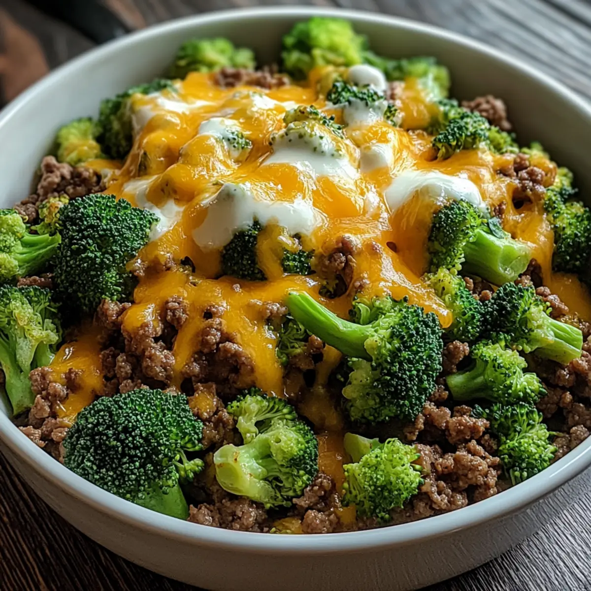 Keto Hamburger Broccoli Skillet