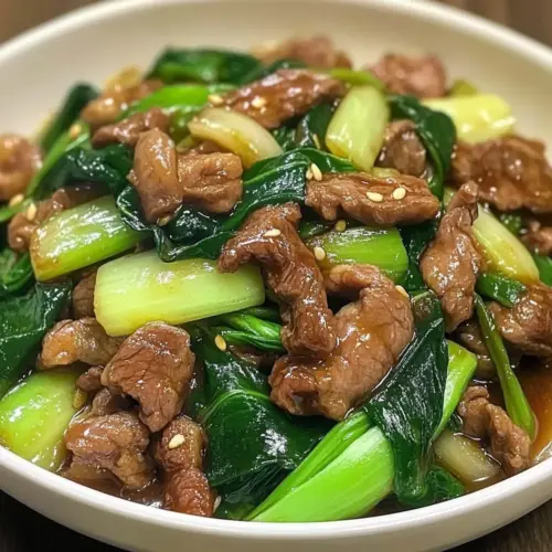 Bok Choy Stir-Fried Beef Dish