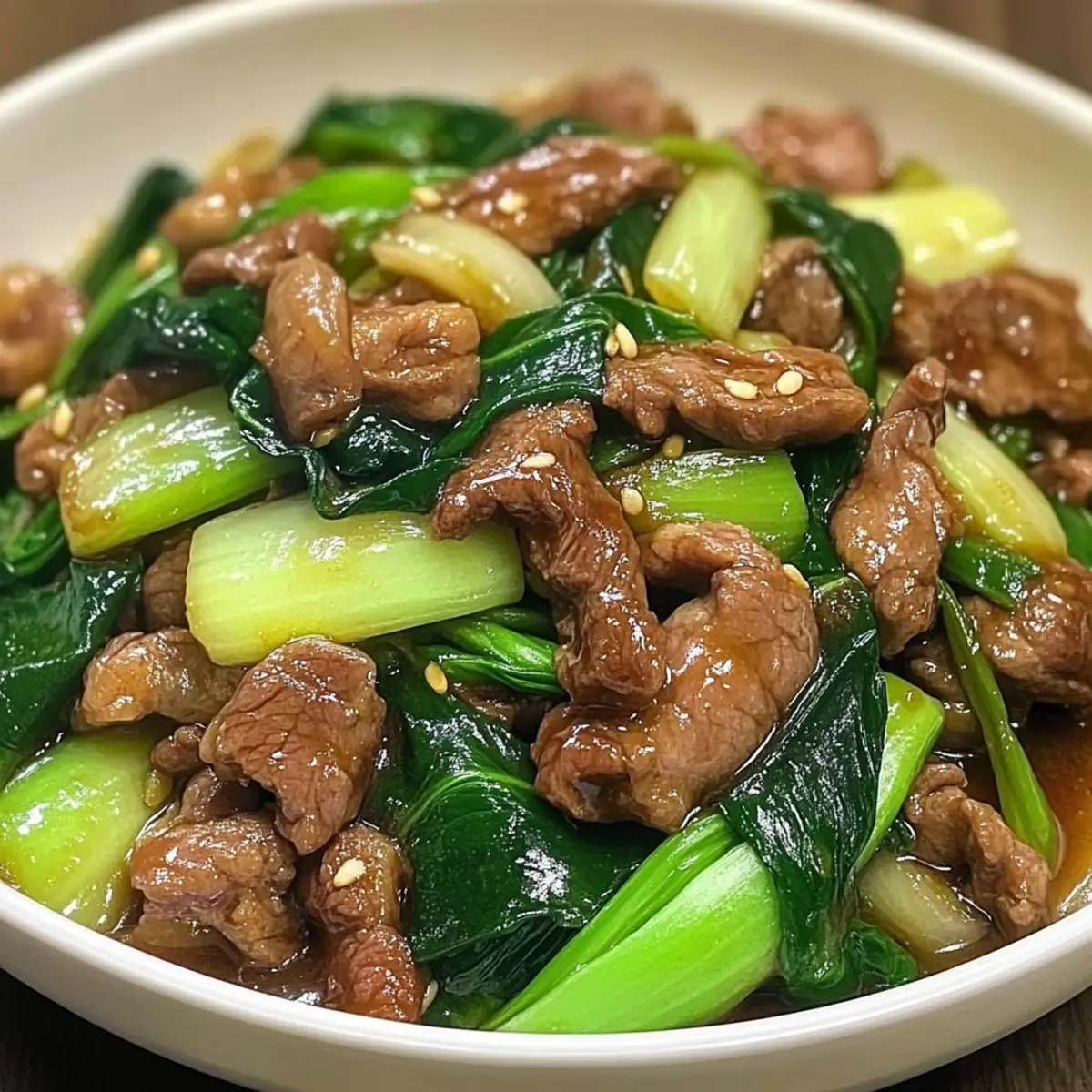 Bok Choy Stir-Fried Beef Dish