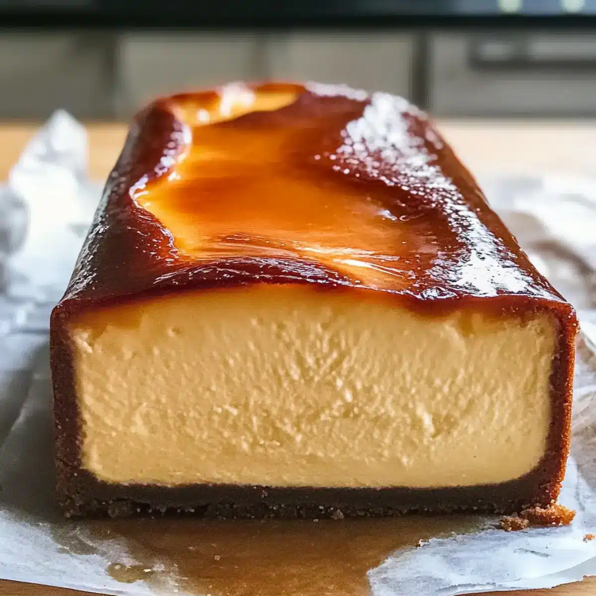 Burnt Basque Cheesecake in a Loaf Pan