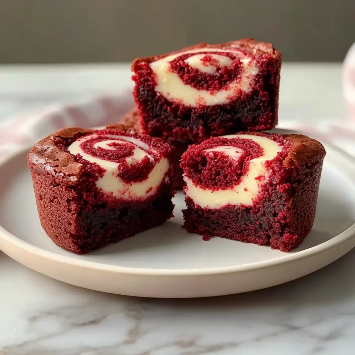 Homemade Red Velvet Brownie Bites