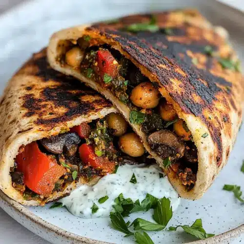 Grilled Chickpea Veggie Pita