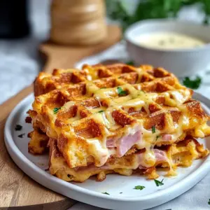 Crunchy Ham and Cheese Chaffles