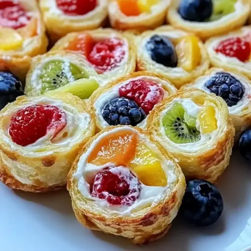 Cheesecake Fruit Salad Roll Ups Recipe