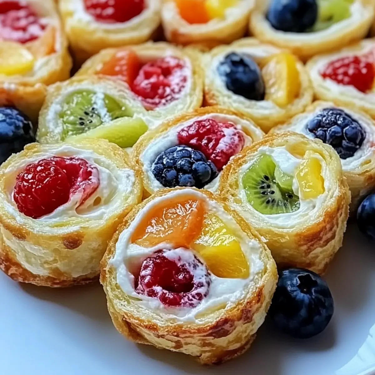 Cheesecake Fruit Salad Roll Ups Recipe