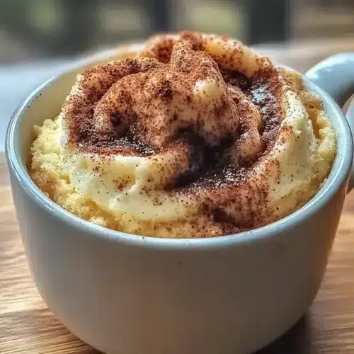 Cottage Cheese Cinnamon Roll Mug Cake