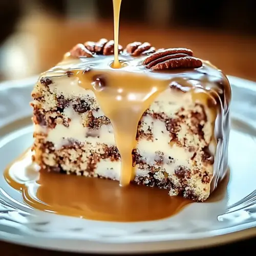Butter Pecan Praline Poke Cake Recipe