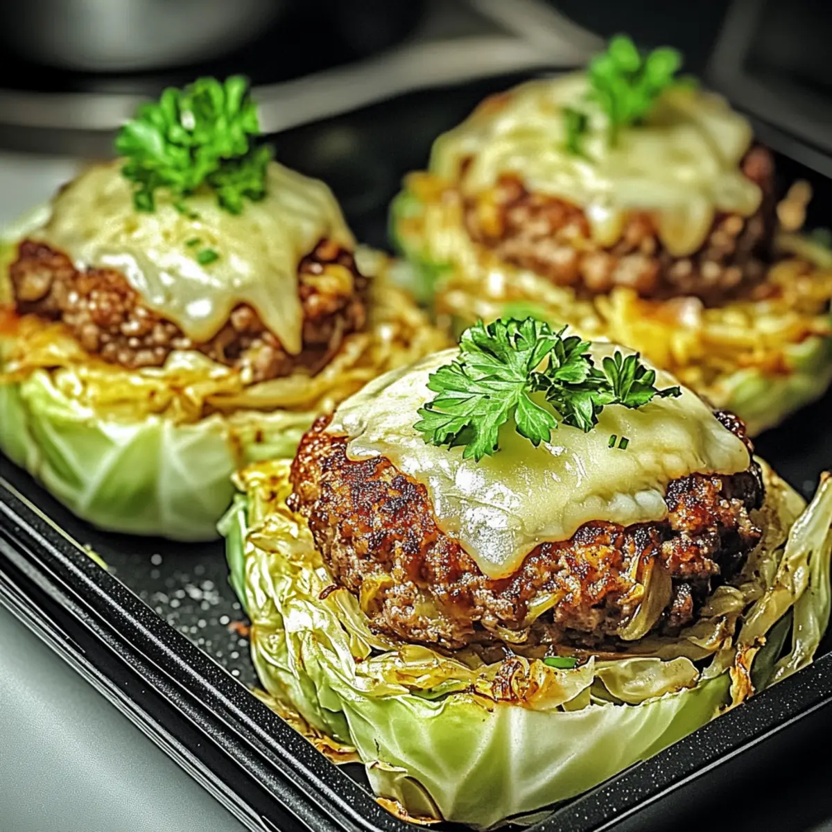 Oven-Baked Cabbage Burgers