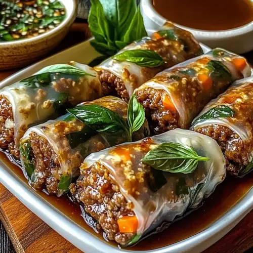 Thai Basil Beef Rolls