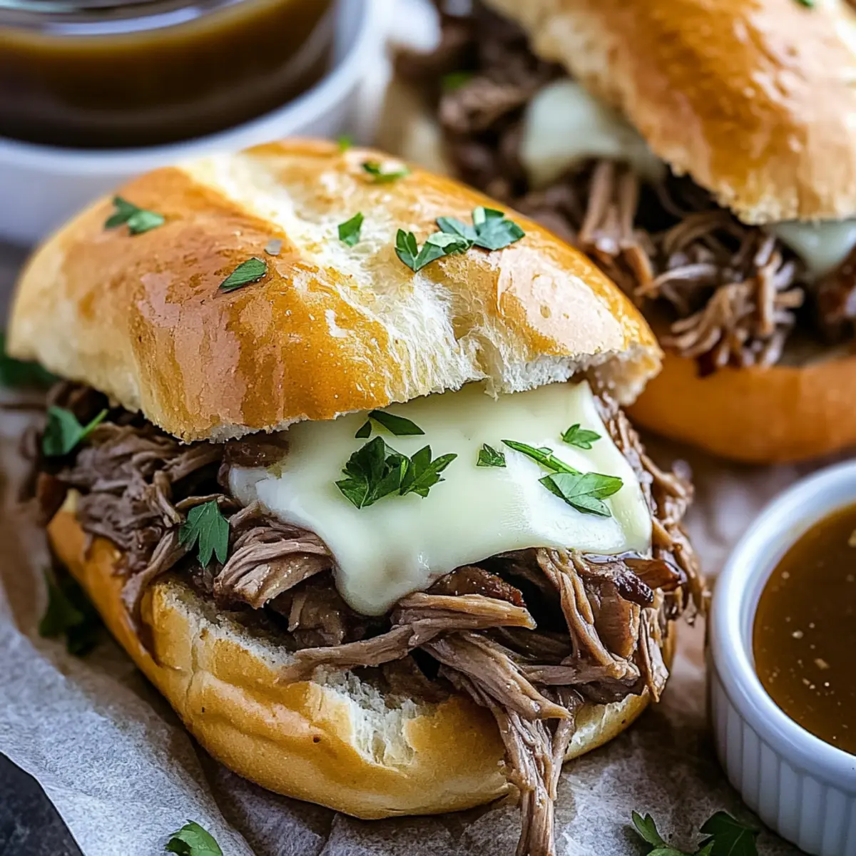 Crockpot French Dip Sandwiches
