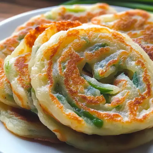 Crispy Rice Paper Scallion Pancakes